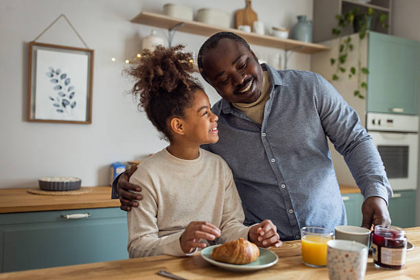 istock Father and daughter having breakfast at home 2225648907