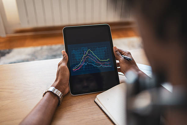 istock Businessman analyzing financial charts on digital tablet at home office 2225650364
