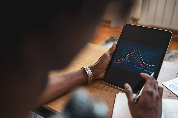 istock Businessman analyzing financial charts on digital tablet at home office 2225650379