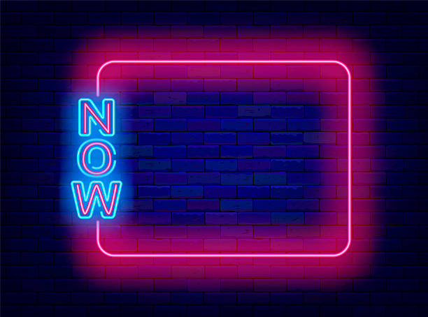 istock Sale and party neon invitation. Empty pink frame and now text. Upcoming event. Soon special offer. Vector illustration 2225650423