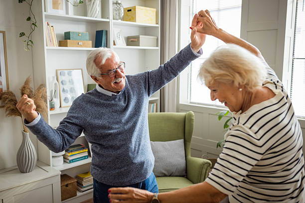 istock Senior couple at home dancing 2225665717