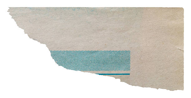 Scrap of an old newspaper isolated element for creating a collage