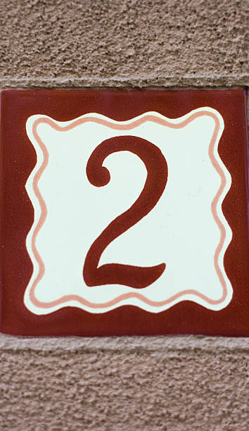 istock Ceramic Number 2 Street Address Tiles; Brown Stucco 2225679772