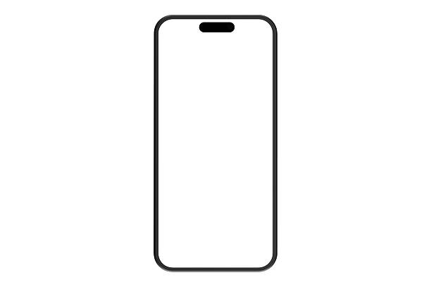istock Smartphone mockup with blank white screen isolated on a white background, Front View 2225684518