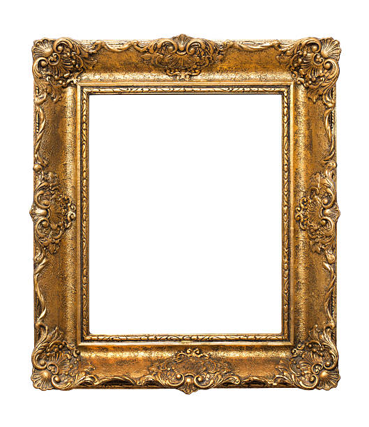 istock Wooden ornamental antique frame for paintings 2225692087