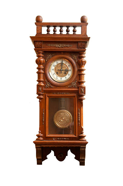 istock Wooden antique wall clock 2225692384
