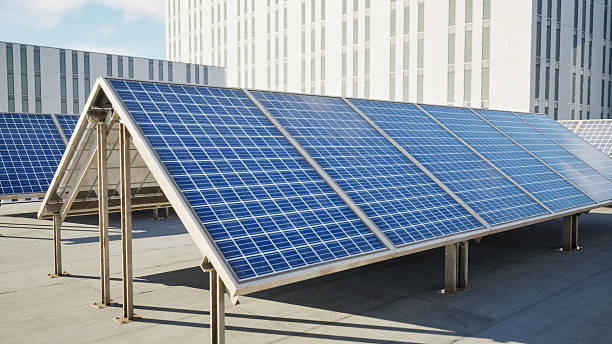 istock 3D City Solar Energy System on Modern Building Rooftop 2225699993