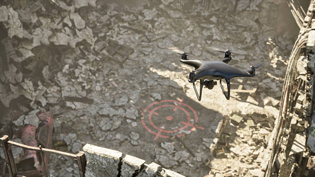 istock Future Drone War Robotic Infiltration Surveillance Mission 2225700030