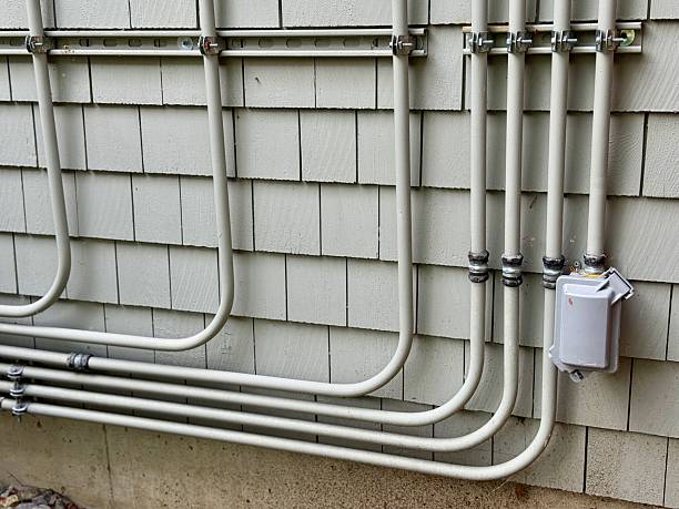istock Metal flex pipe or outdoor conduit weather proof 2225700085
