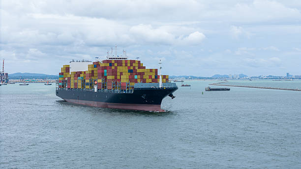 istock front of cargo ship carrying container and running for export goods from cargo yard port to custom ocean concept smart freight shipping by ship 2225705660