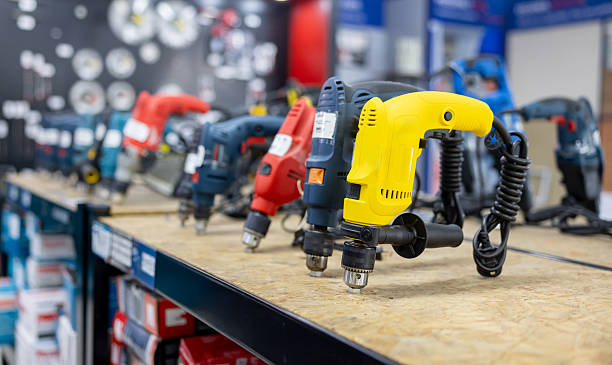 istock Display of drills at a hardware store 2225706176