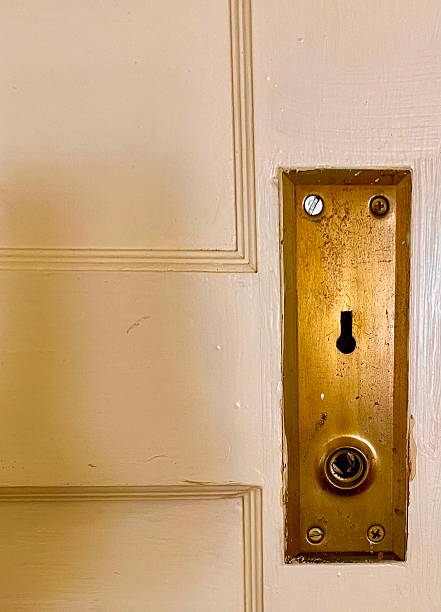istock Vintage Door plate with keyhole 2225716272