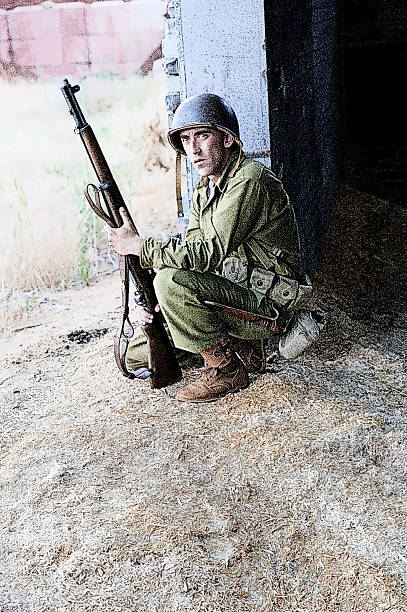 istock WWII American Soldier and M1 Garand rifle 2225718829