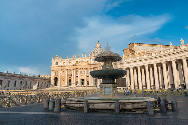 Vatican: September 7th, 2019. Exterior view of Saint Peter’s Basilica in the Vatican