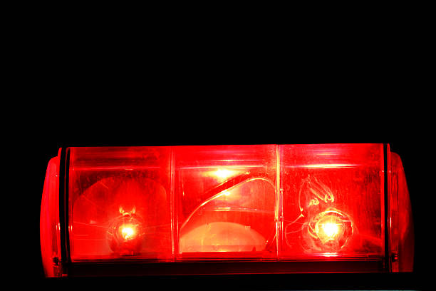 istock A red police light that glows in the dark 2225730671