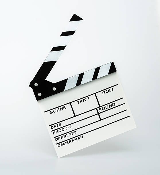 Single film slate on white background
