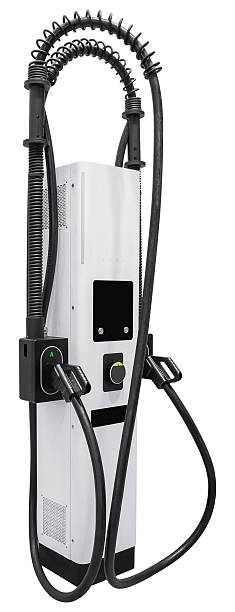 istock Mockup white electric vehicle charger with isolated on white background with clipping path 2225733953