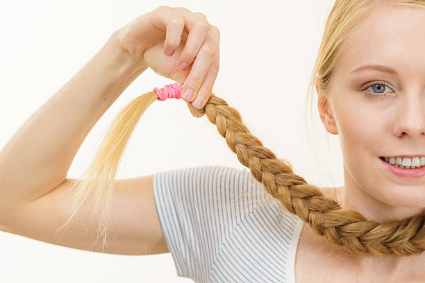 istock Blonde girl with braid hair 2225736425