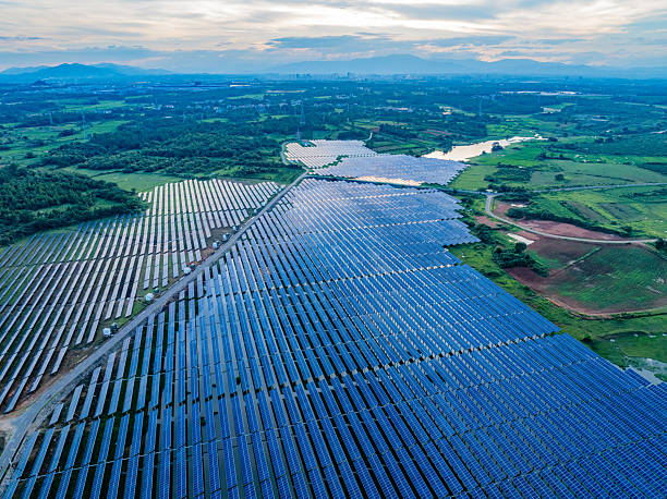 istock Photovoltaic panels at sunset 2225737756