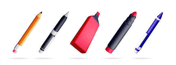 istock Set of 3d pens, markers, and pencil for school 2225747679