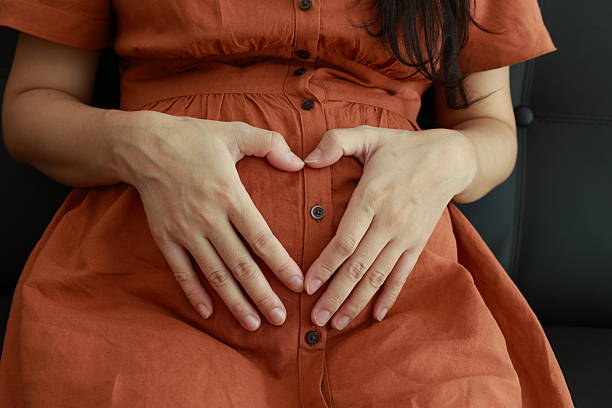 istock Pregnant woman's belly with hands 2225751530