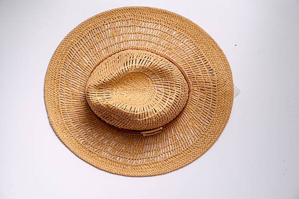 istock Top view of straw hat texture, woven natural pattern background 2225755638