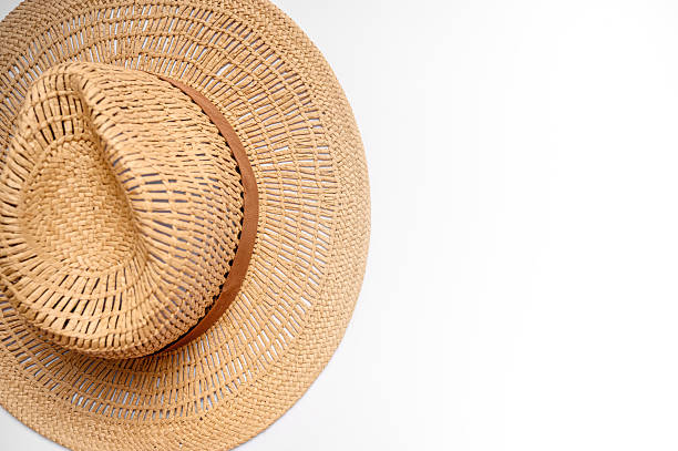 istock Top view of straw hat texture, woven natural pattern background 2225755753