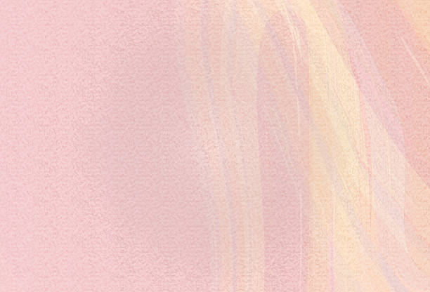 Fabric-like texture with gentle wavy pale red, cherry pink, and peach colors (Color processed image illustration)