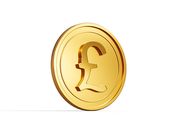 istock 3d Golden Shiny Rounded British Pound Coin Isolated On White Background 3d Illustration 2225771772