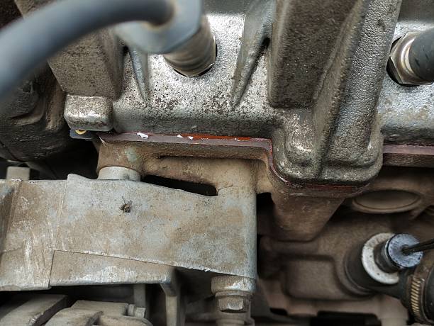 istock Antifreeze is leaking from under the cylinder head of the car engine 2225775801