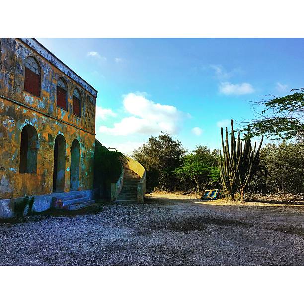 they say it’s haunted. old quarantine house in Curacao. old landhouse in the kunuku