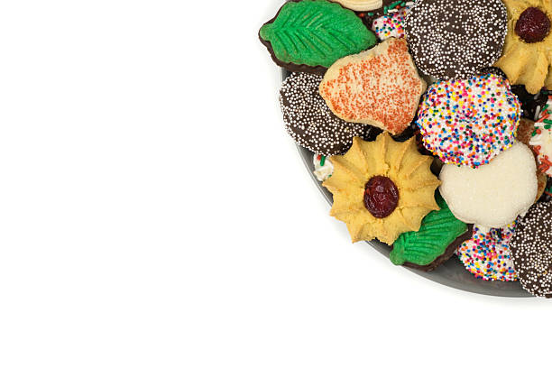 istock Christmas cookies assorted shortbread dessert snacks with copy space. 2225779998