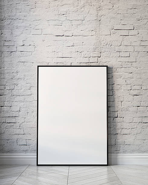 istock Vertical Poster Frame Mockup in Elegant Room. Close up. 3D Render. 2225781385