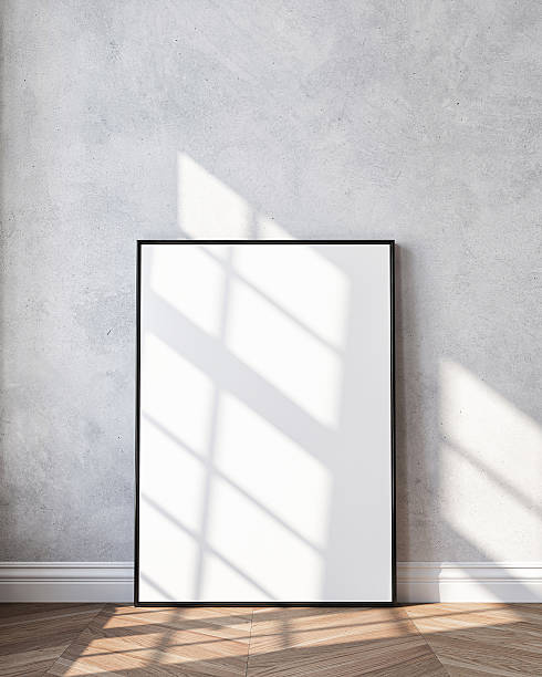 istock Vertical Poster Frame Mockup in Elegant Room. Close up. 3D Render. 2225781396
