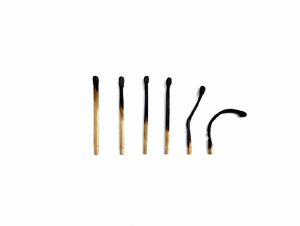 istock Burn and whole matches on white background 2225782969