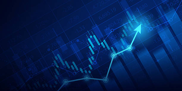 istock Technology financial graph with arrows and uptrend line in stock market background 2225784236