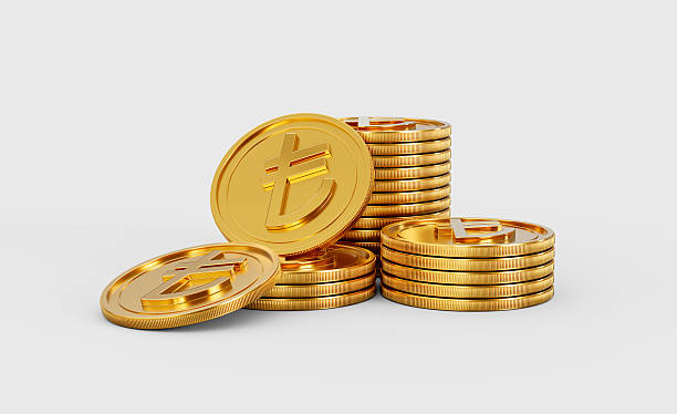 istock 3d Stack Of Golden Turkish Lira Coins Shiny Rounded Coins Stack On White Background 3d Illustration 2225789787