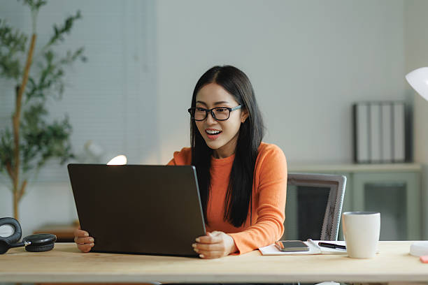 istock Young asian woman working from home having a video call 2225790663