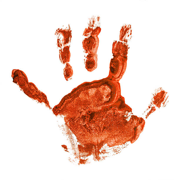 Red fingerprint as background