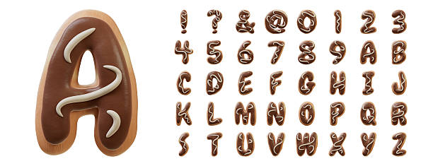 istock 3D Font.Biscuit Donut Font Concept. 2225808504