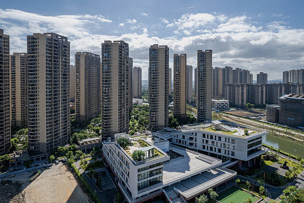 istock An aerial panorama shows an urban architectural scene. 2225809918