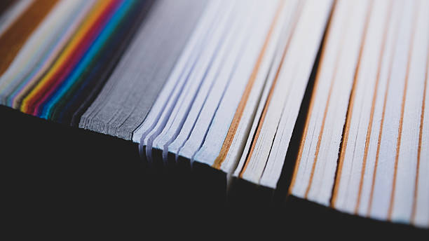istock Paper Colorful Stack Book Macro Closeup Textured Craft 2225813734