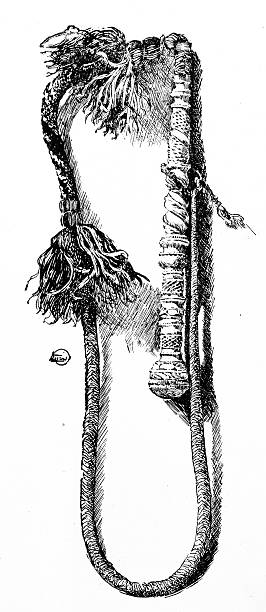 Antique magazine image: Exploration of the Canadian Barren Grounds, Nunavut and Northwest Territories, Dog whip