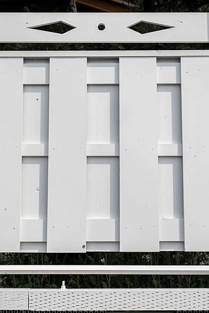 istock Residential retro white painted fence 2225832517