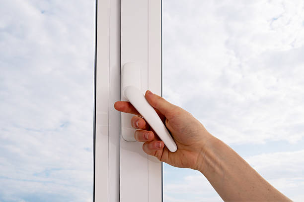 istock Efficient white pvc window frame in a modern apartment living room 2225835521