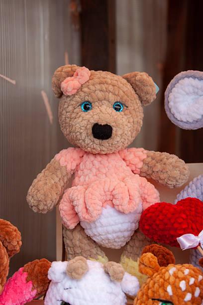 istock New soft knitted toy hand knitted 2225846293