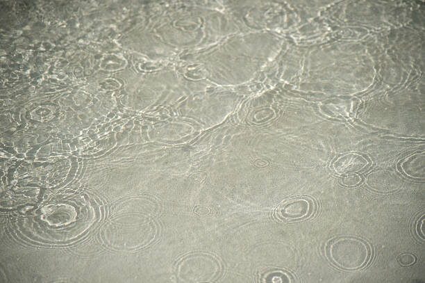 Circles on the water, reflection in the fountain. These abstract detailed images of water texture are perfect for background images and design patterns. High quality photo