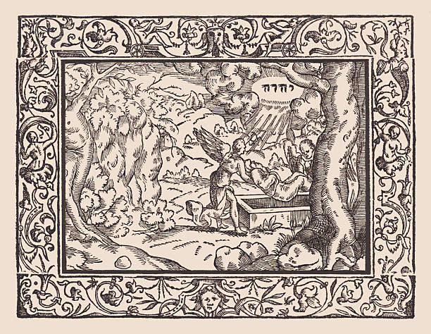 istock Death of Moses (Deuteronomy 34, 5-6), wood engraving, published 1607 2225853903