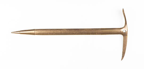 istock golden pickaxe isolated on white background 2225857133