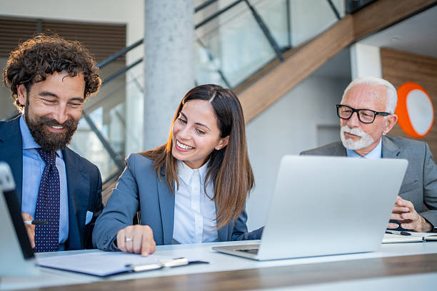 istock Businesspeople collaborating on project in modern office 2225862451